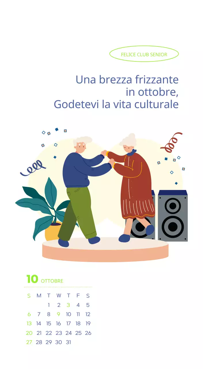 Calendario di lavoro con splendide illustrazioni