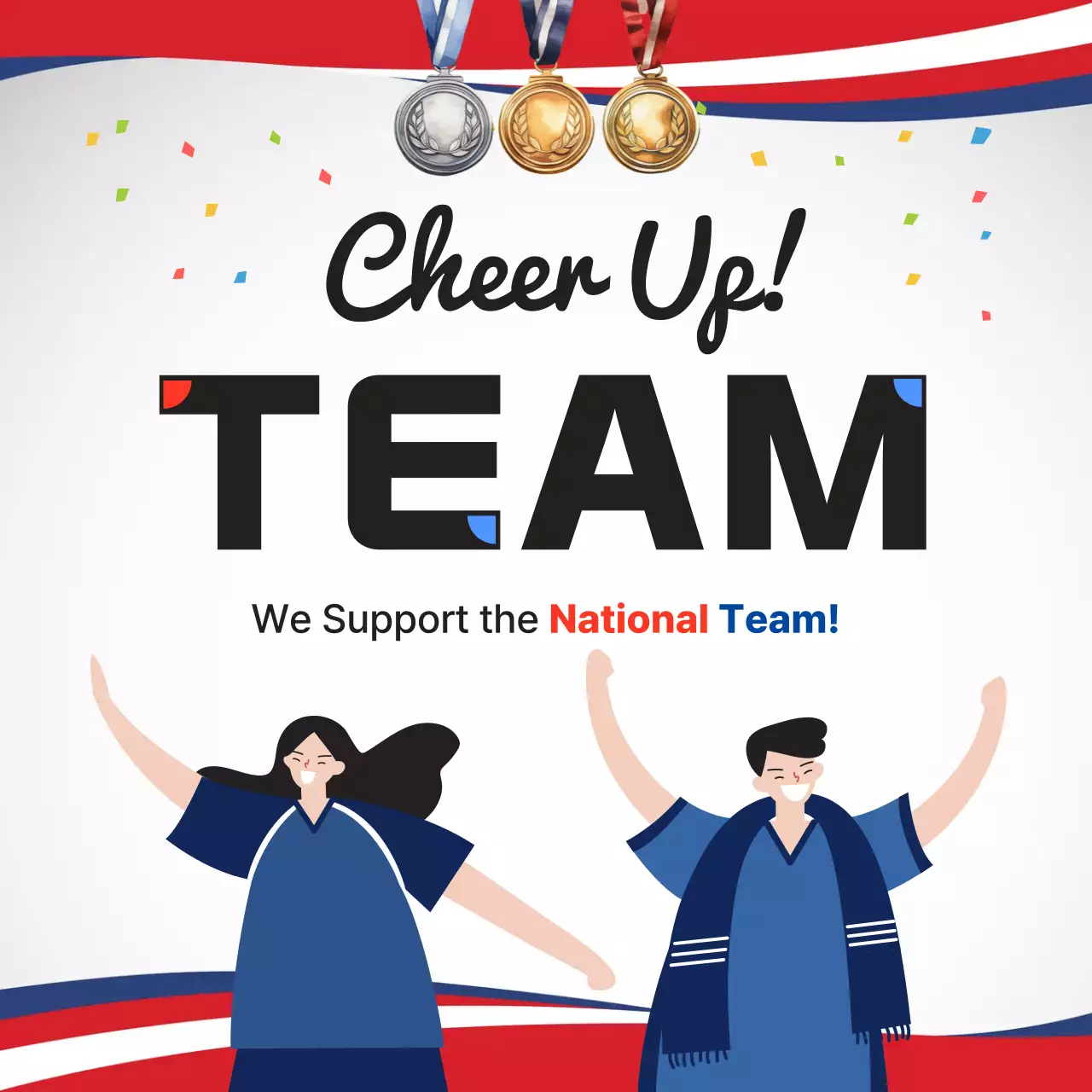 Red Modern Sports Promotion Social Media Post