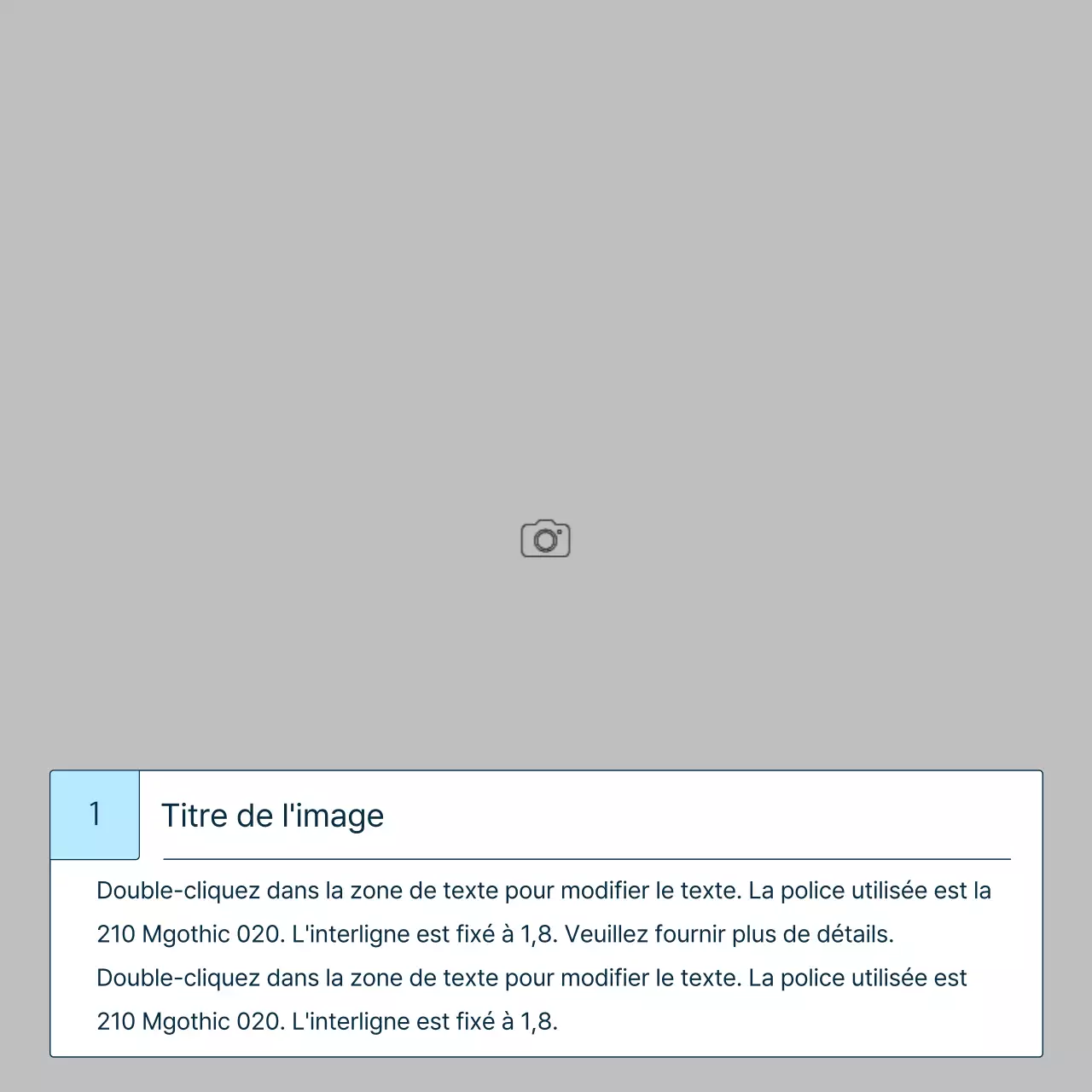 Un briefing simple sur le produit en bleu et bleu clair