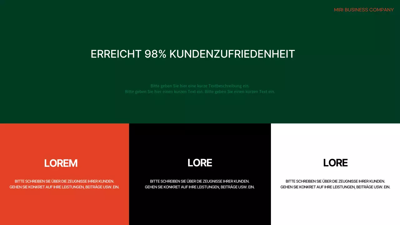 Einfache Besprechungsagenda in Orange und Grün