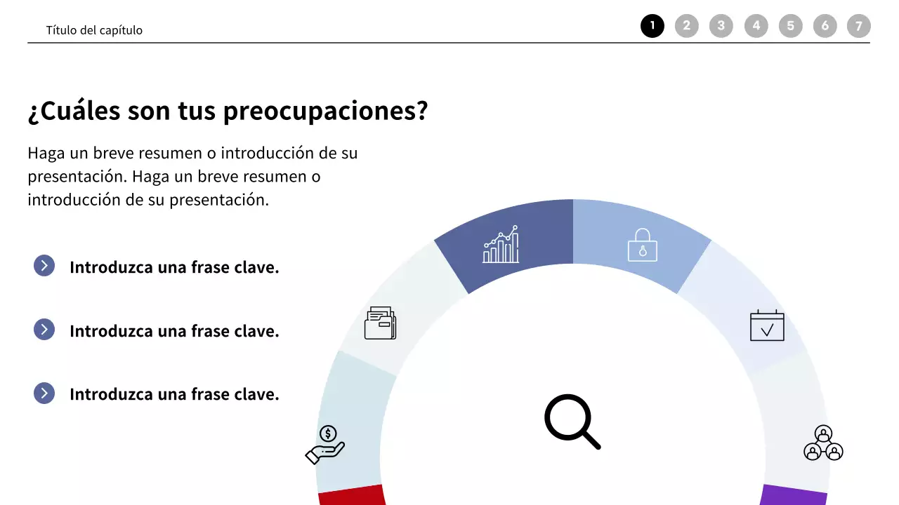 Perfil de empresa de reuniones modernas en azul