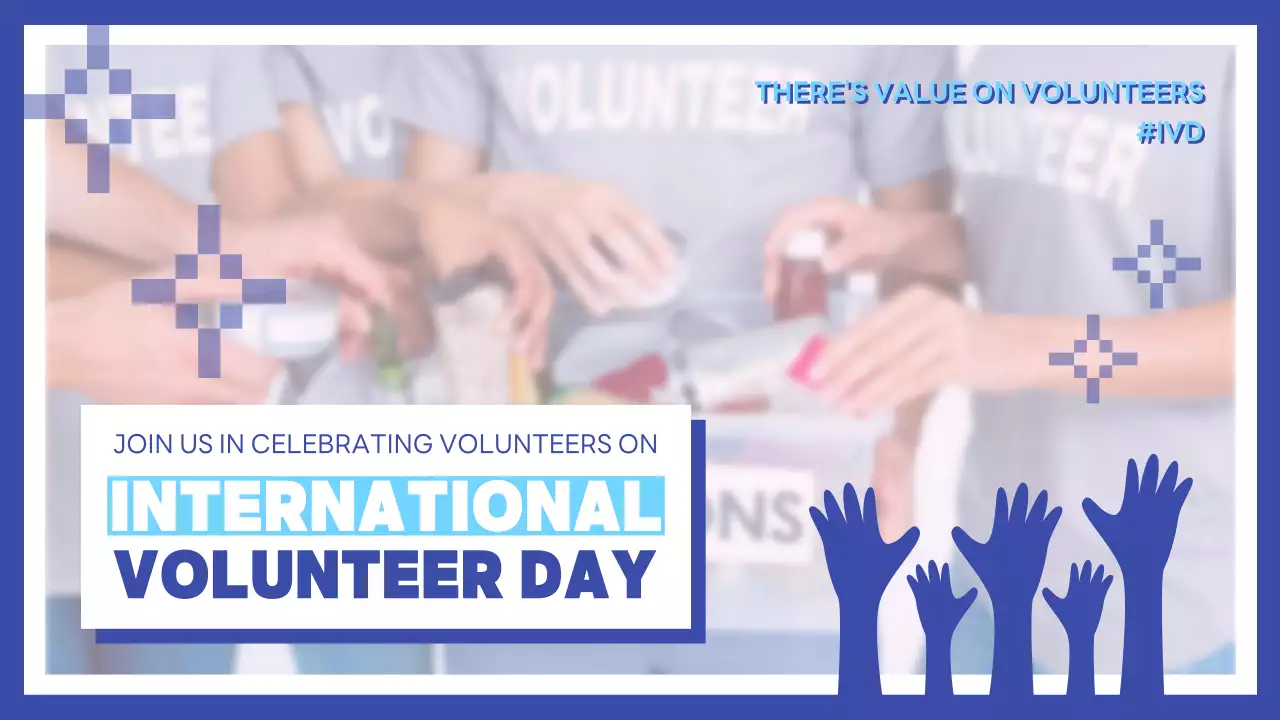 Blue Modern Volunteer Promotion YouTube Thumbnail