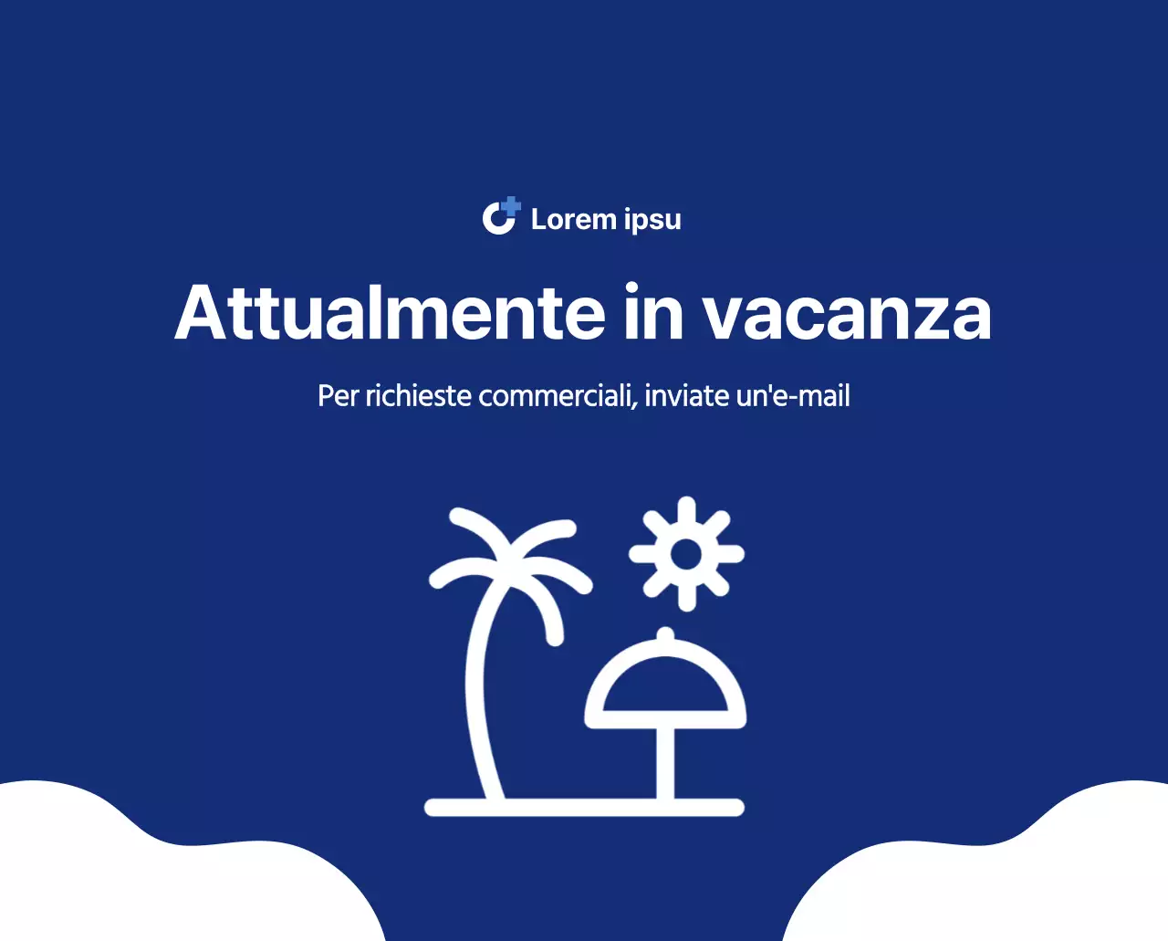 Calendario semplice con illustrazioni pulite in blu