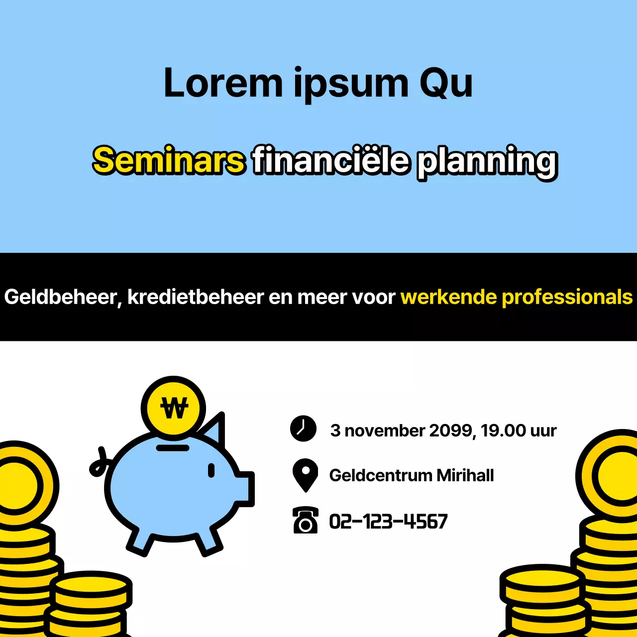 Kitscherig trainingsmateriaal voor creditmanagement met een lichtblauwe achtergrond