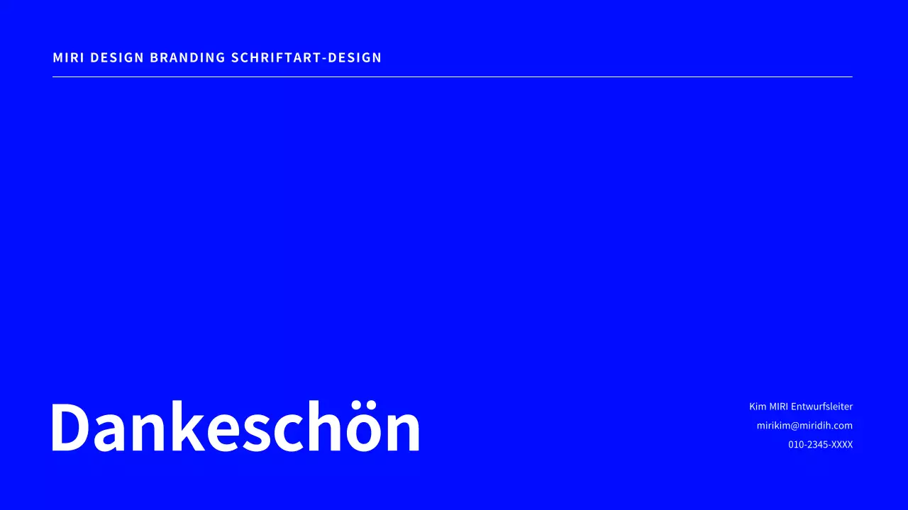 Ein einfacher Branding-Schriftentwurfsvorschlag in Blau.