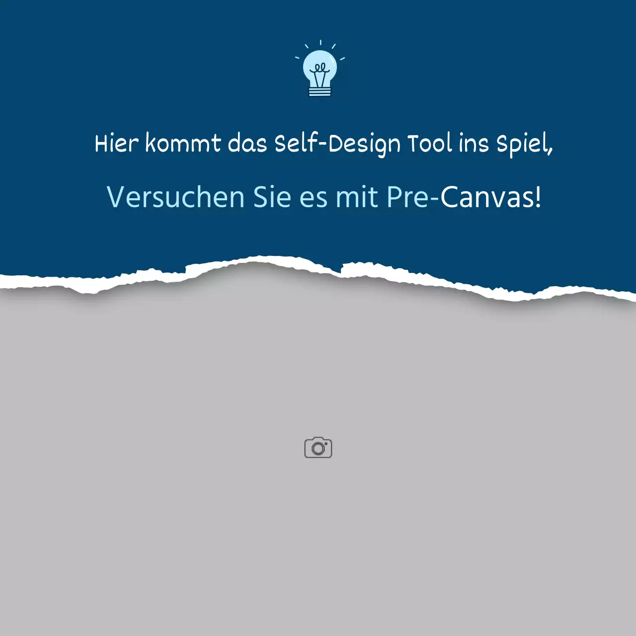 Ein einfaches Storytelling-Produktbriefing in Blau und Hellblau