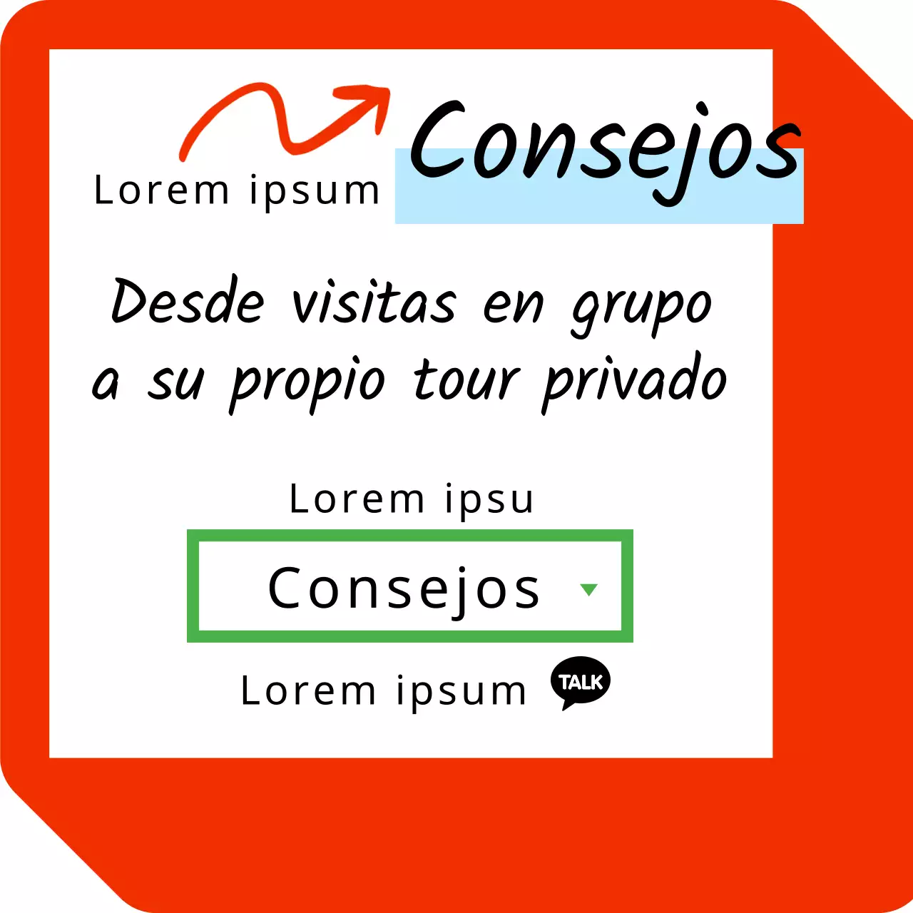 Promoción de viajes japonesa en rojo