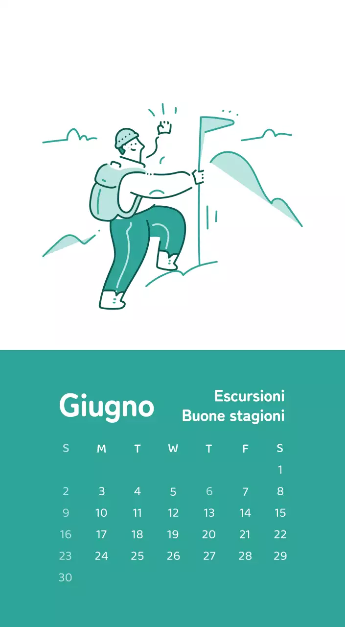 Un calendario con illustrazioni colorate ed emozionali