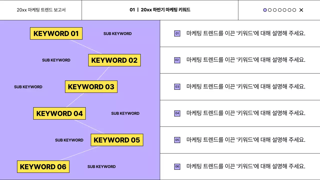 연보라색의 트렌드한 마케팅 보고서