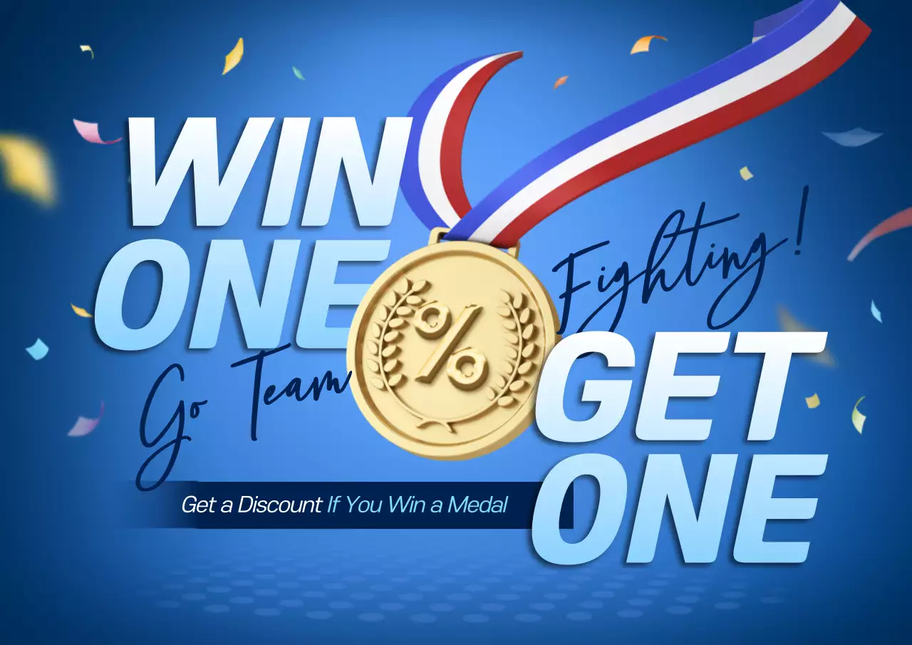 Thumbnail YouTube Promosi Diskon Blue Bold