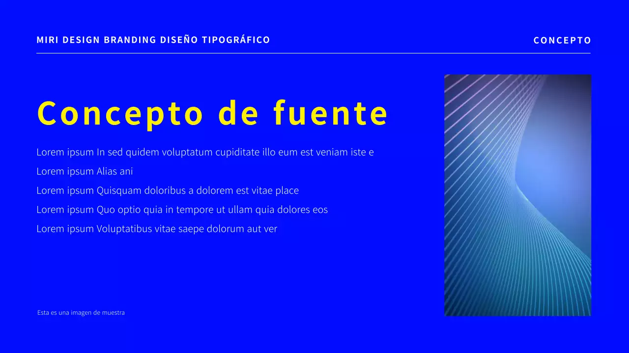 Una sencilla propuesta de diseño tipográfico de marca en azul.