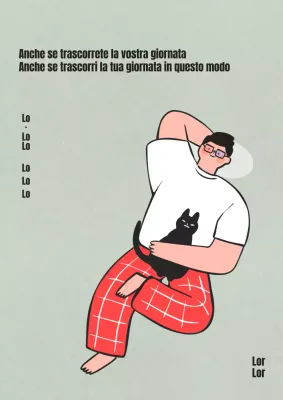 Copertina di un libro di saggistica emozionale semplice e illustrata in kaki e rosso