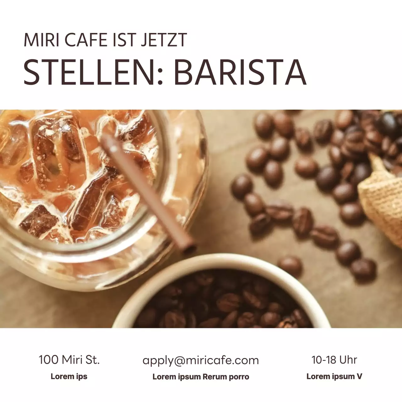 Ein einfaches weißes und braunes Rekrutierungsfeld