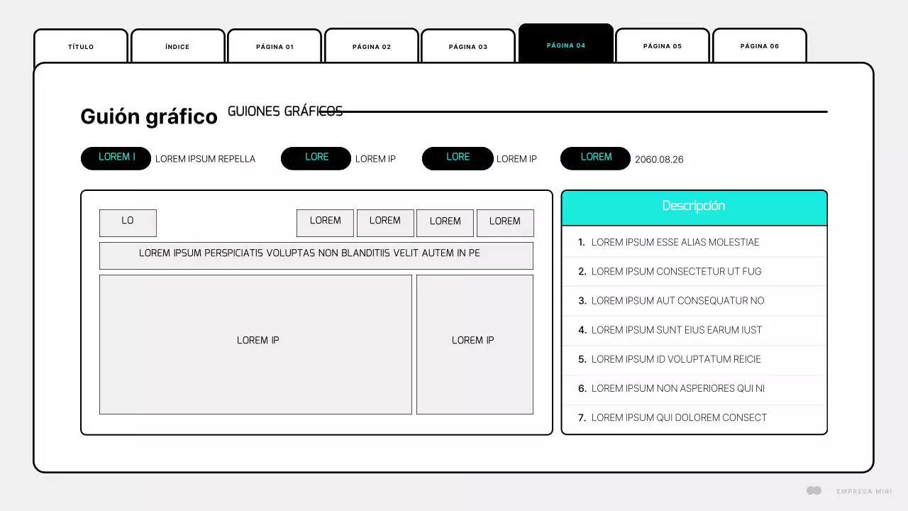 Un sencillo diseño de página web en blanco y menta