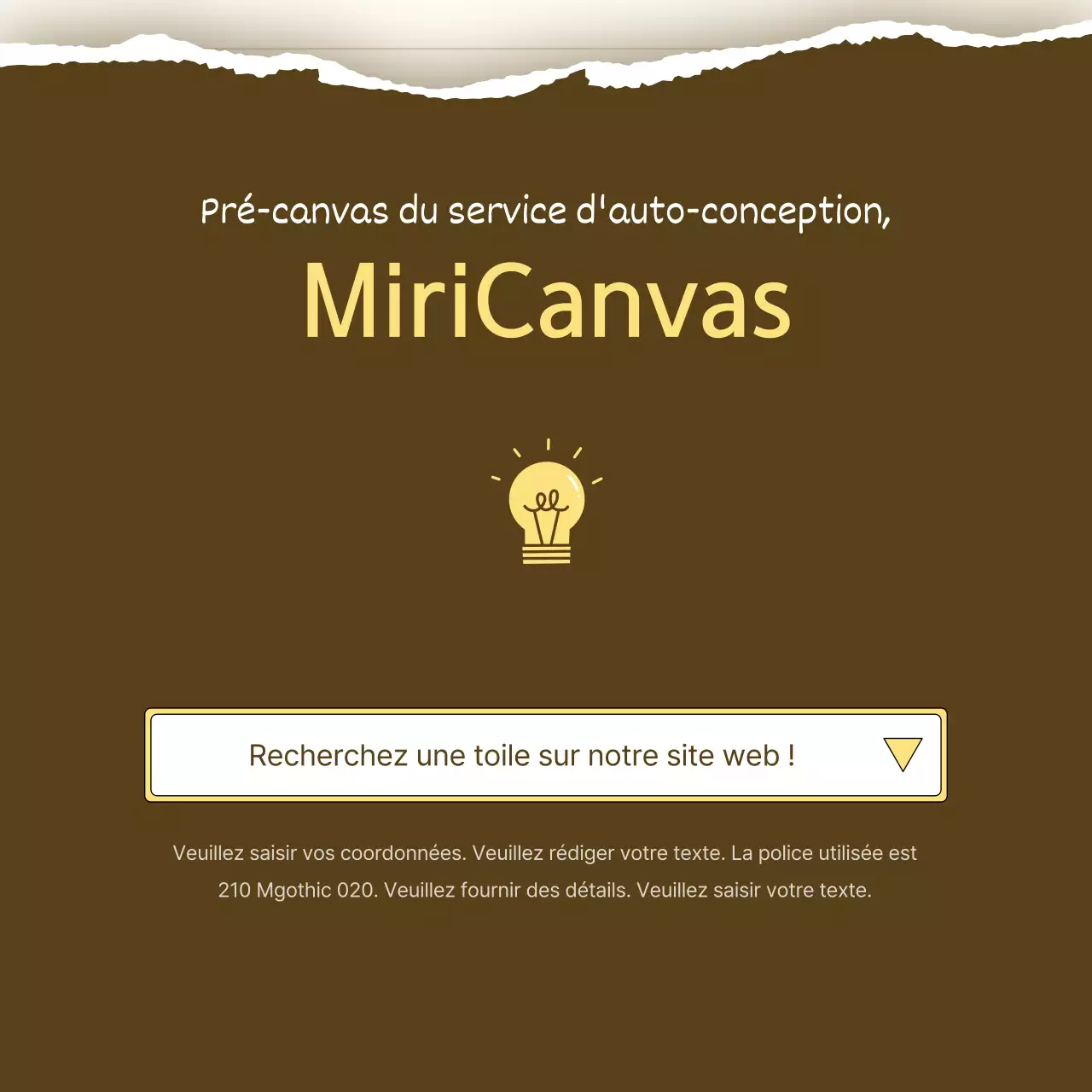 Une présentation de produit simple en jaune et beige