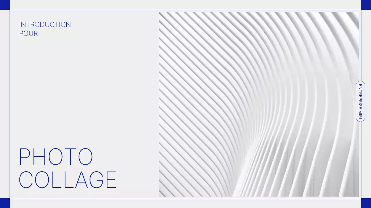 Proposition de collage de photos géométriques en blanc et bleu
