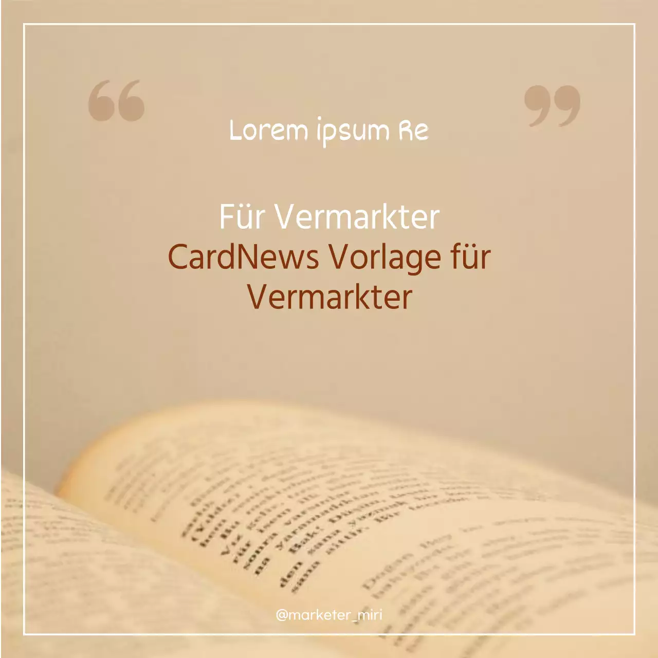 Ein Leitfaden zur Gestaltung einer warmen und einfachen Marketingvorlage in Braun und Weiß