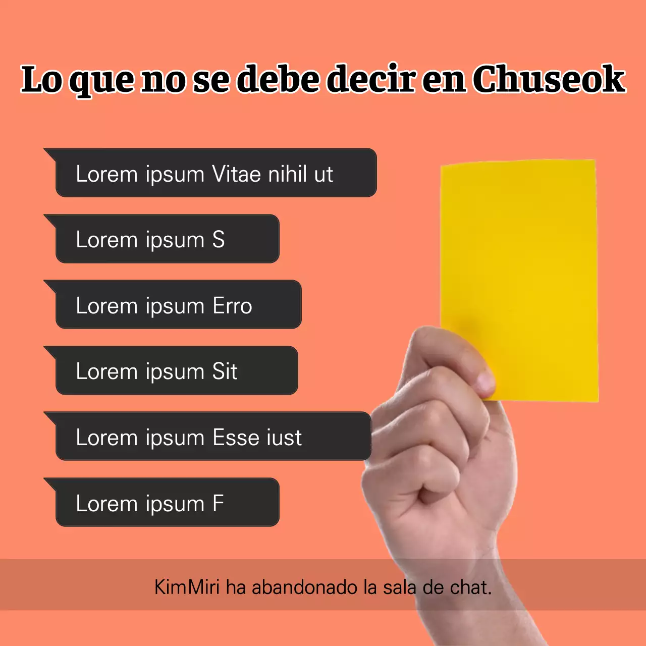 Una simple parodia de grado B de KakaoTalk a mediados de otoño en naranja y negro.