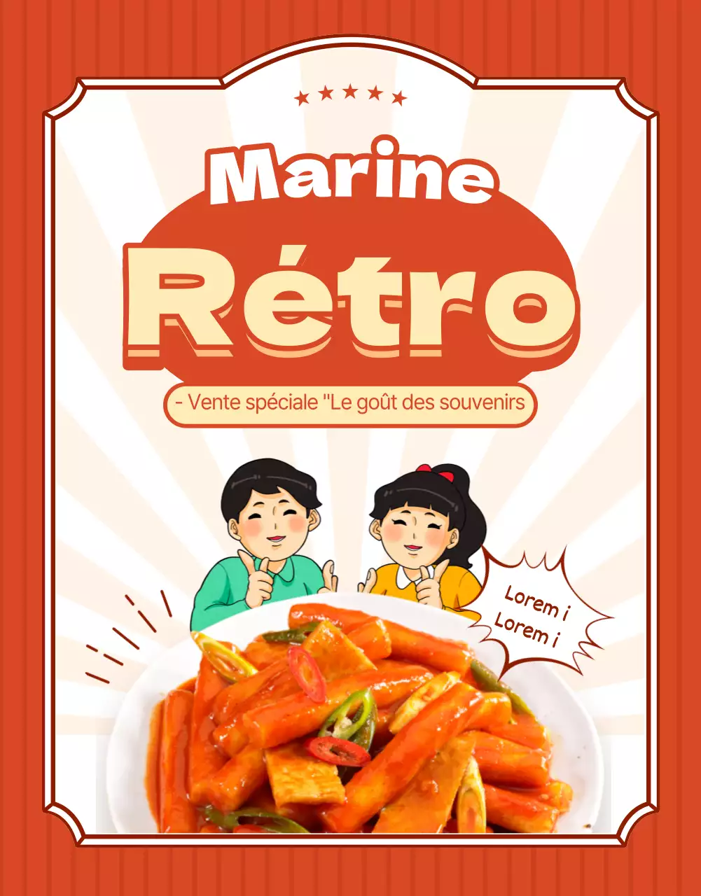 Promouvoir un look rouge et rétro