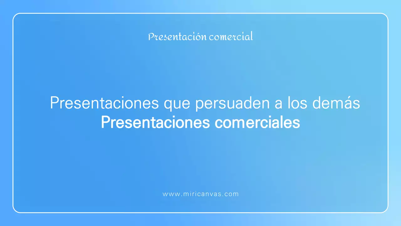 Presentación empresarial minimalista en azul claro y blanco