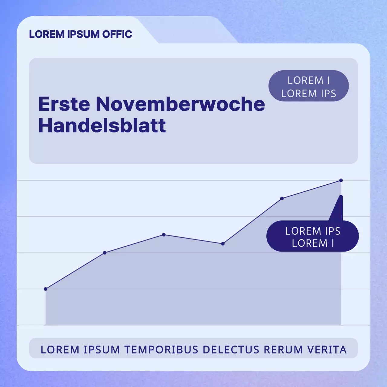 Einfacher Lagerbericht in Hellblau und Marineblau