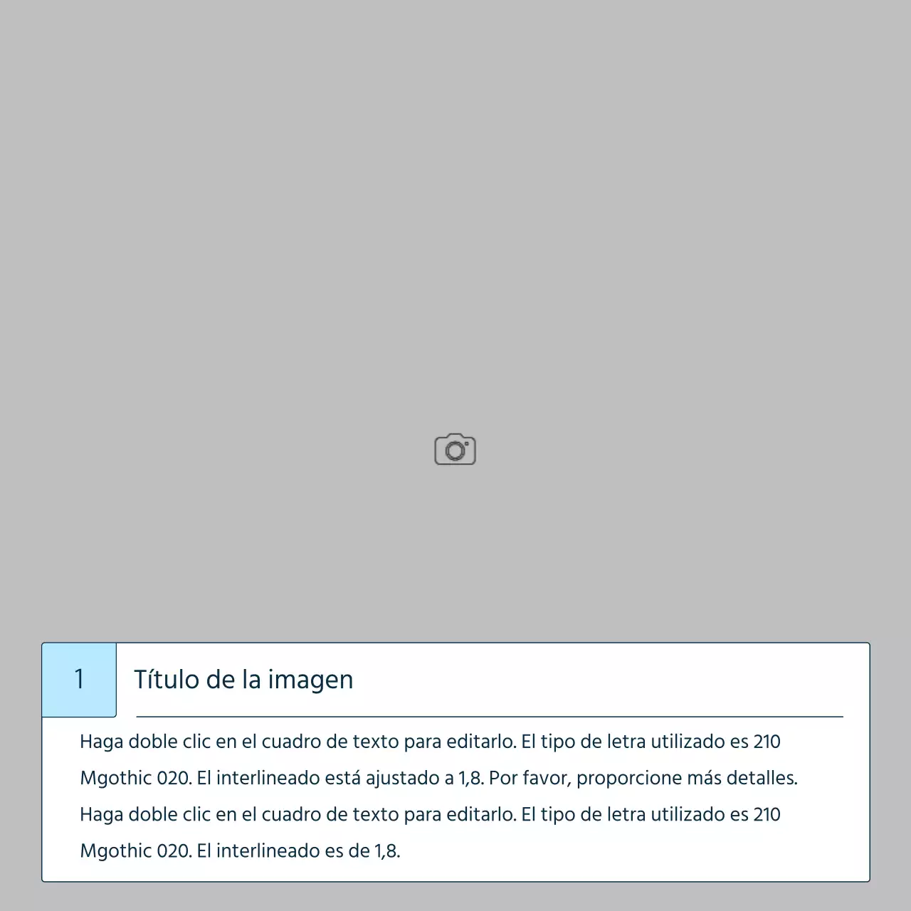 Un briefing de producto narrativo sencillo en azul y azul claro