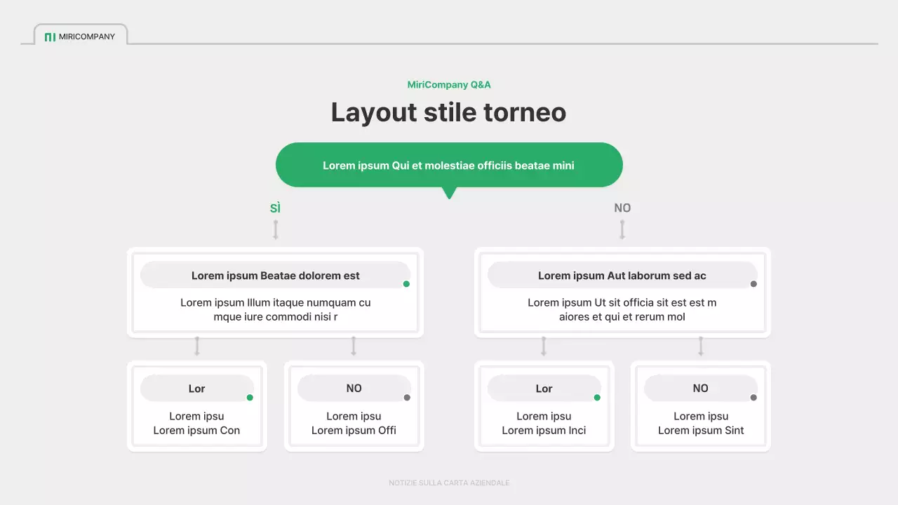 Un semplice profilo aziendale in verde e grigio