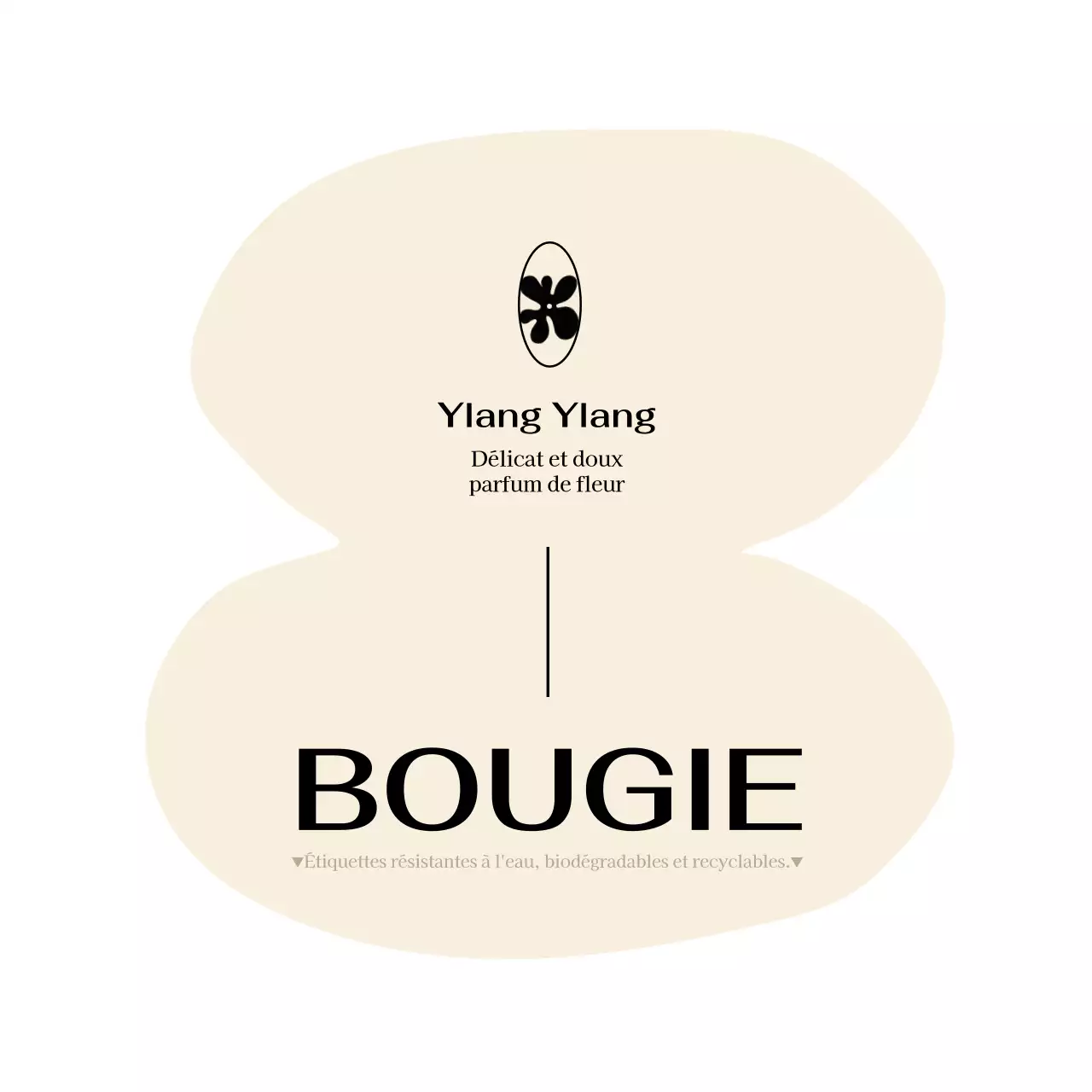 Bougie aux formes uniques en jaune et rose