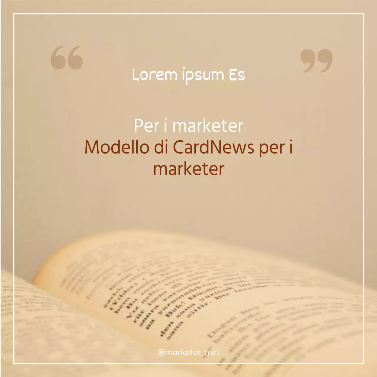 Guida alla progettazione di un modello di marketing caldo e semplice in bianco e marrone