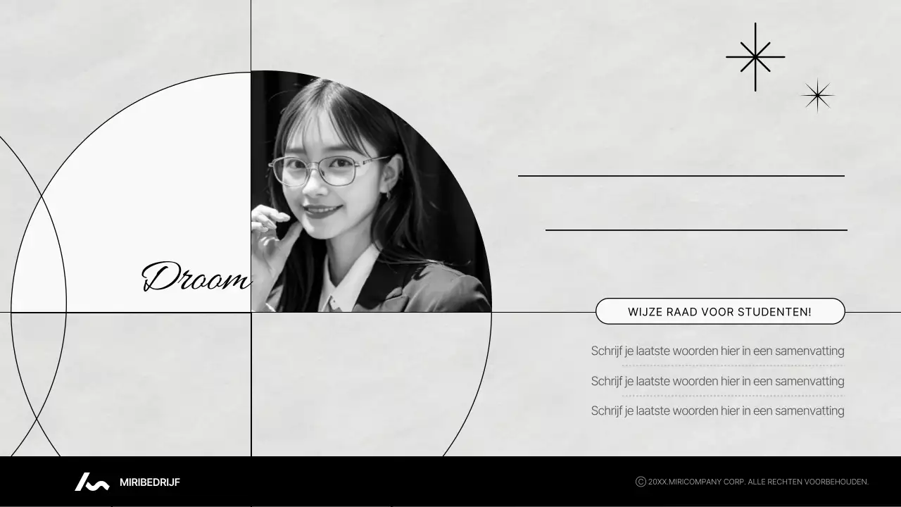 Een modern intern interviewmagazine in zwart-wit