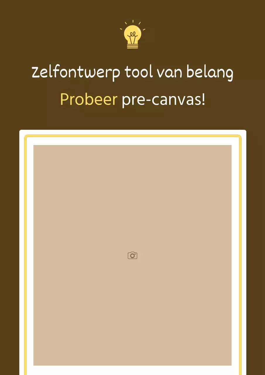 Een eenvoudig verhalend productpraatje in geel en beige