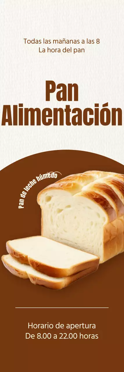 Promover un menú de panadería limpio y otoñal con tonos marrones