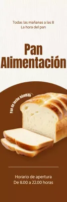 Promover un menú de panadería limpio y otoñal con tonos marrones