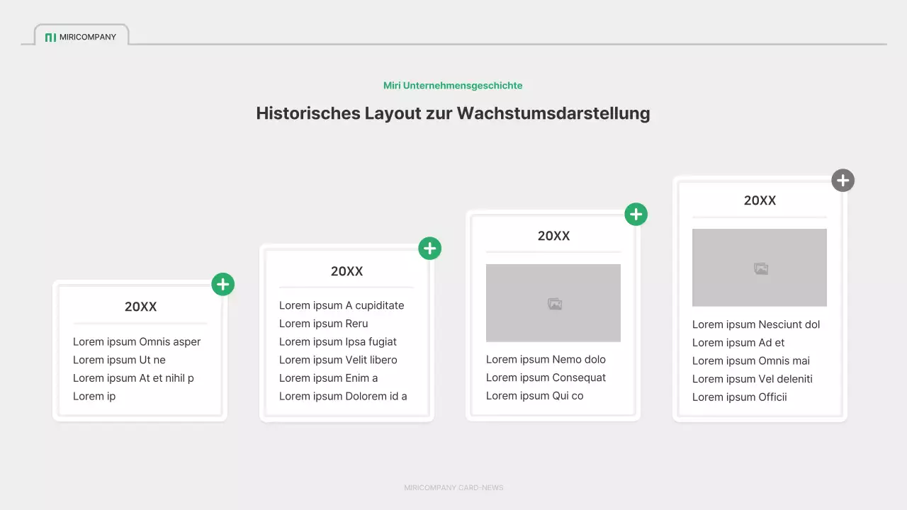 Ein einfaches grünes und graues Unternehmensprofil