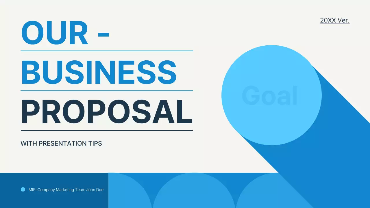 파랑의 심플한 발표용 비즈니스 기획서