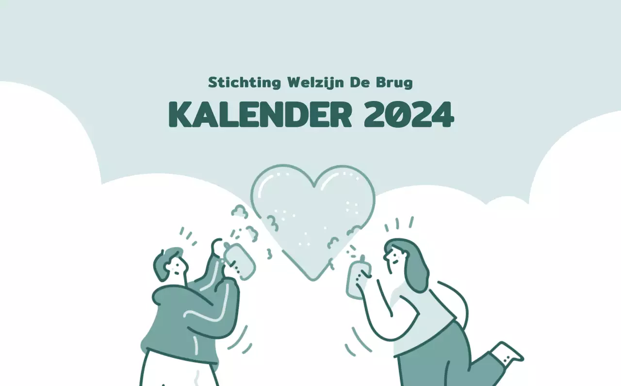 Een kalender met kleurrijke en emotionele illustraties