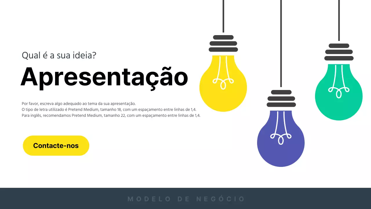 Proposta de ideia moderna em amarelo e cinzento