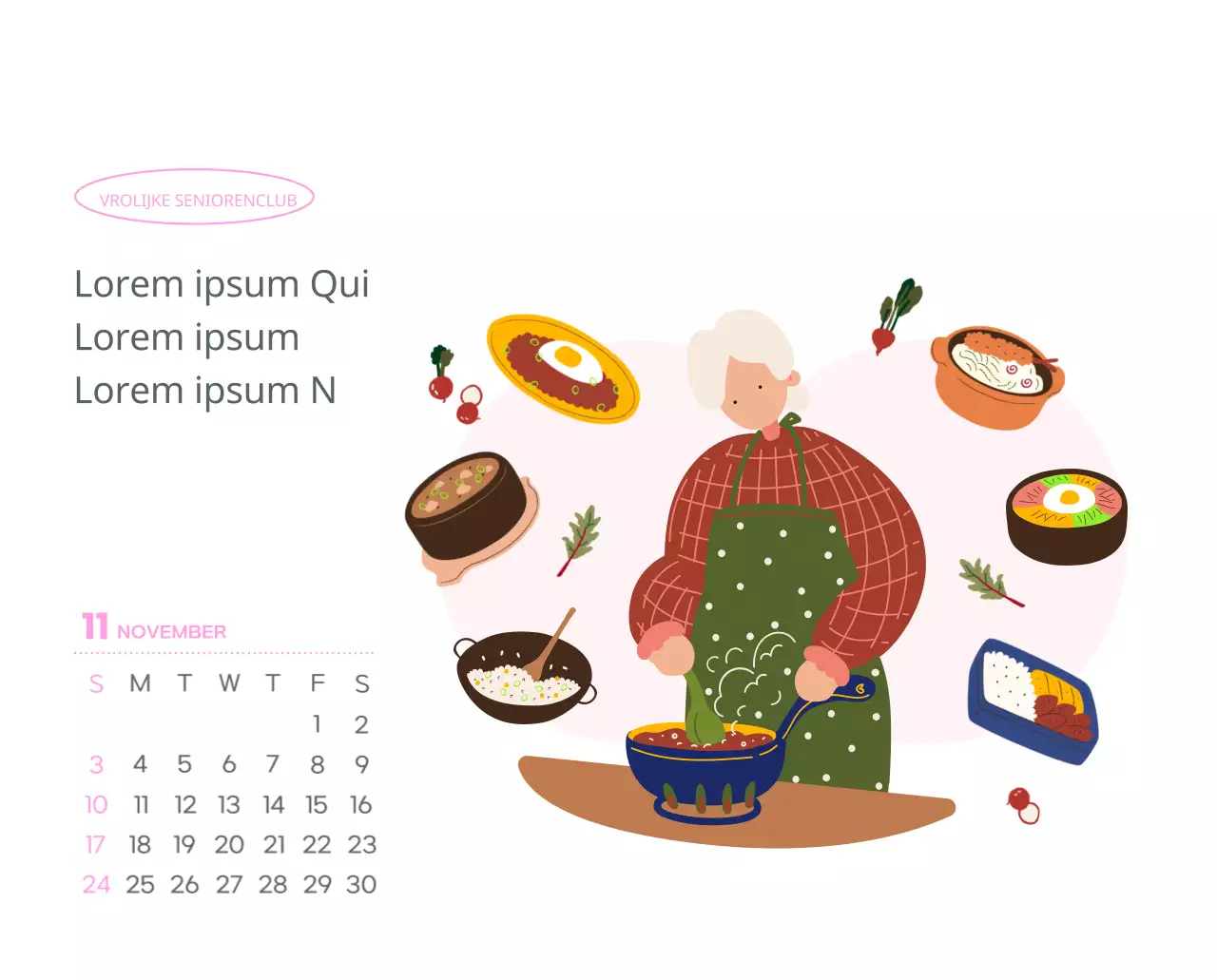 Werkkalender met prachtige illustraties