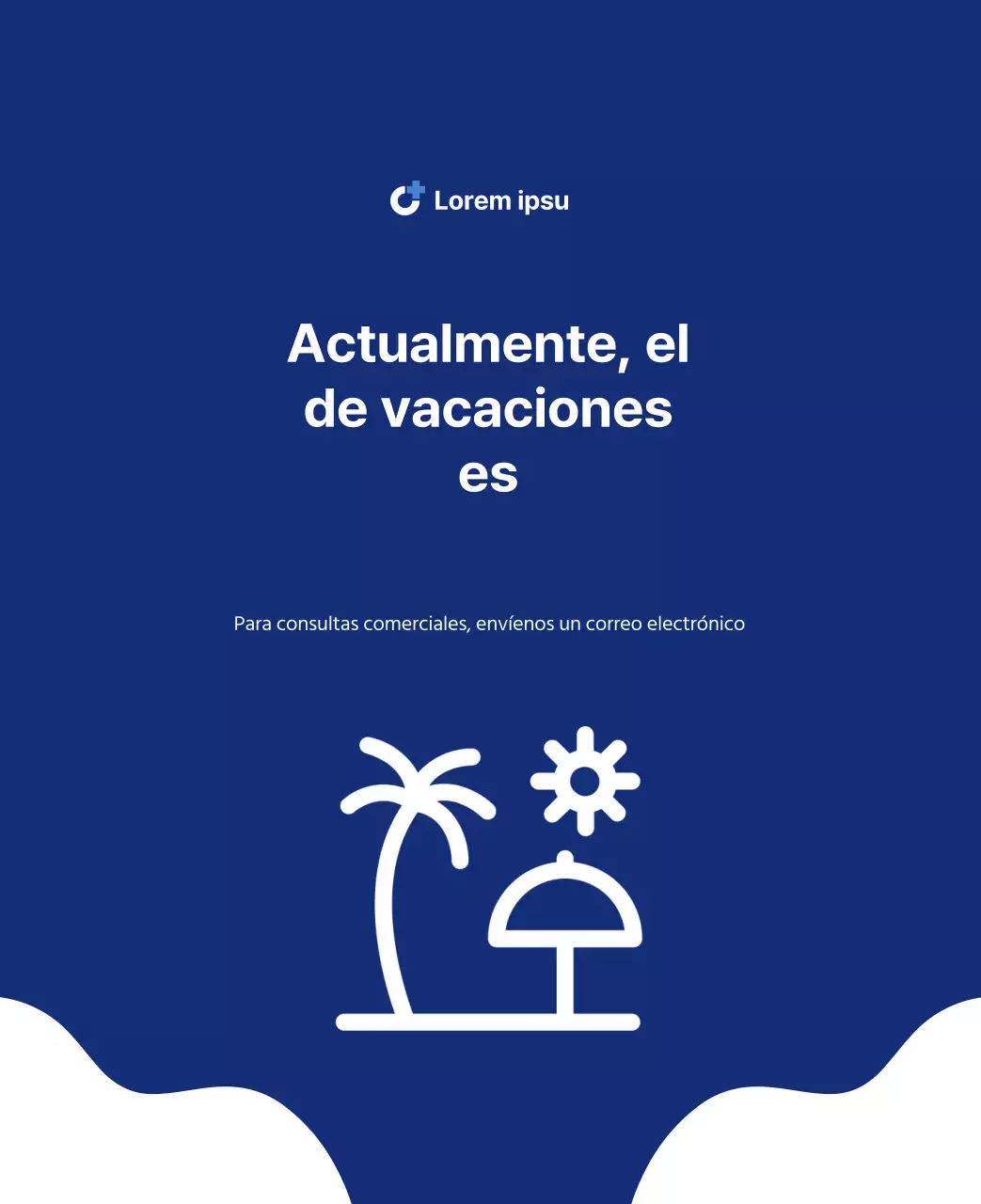 Calendario sencillo con ilustraciones limpias en azul