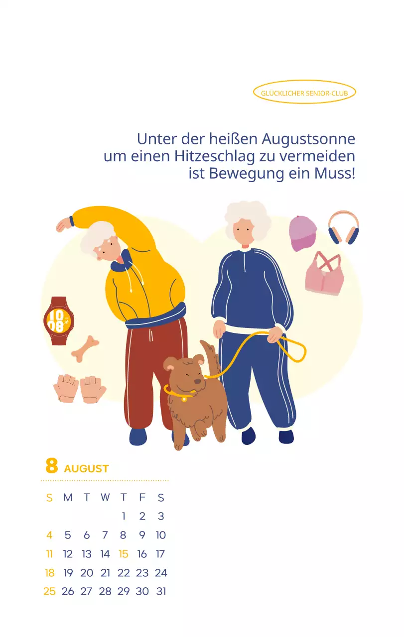 Arbeitskalender mit schönen Illustrationen