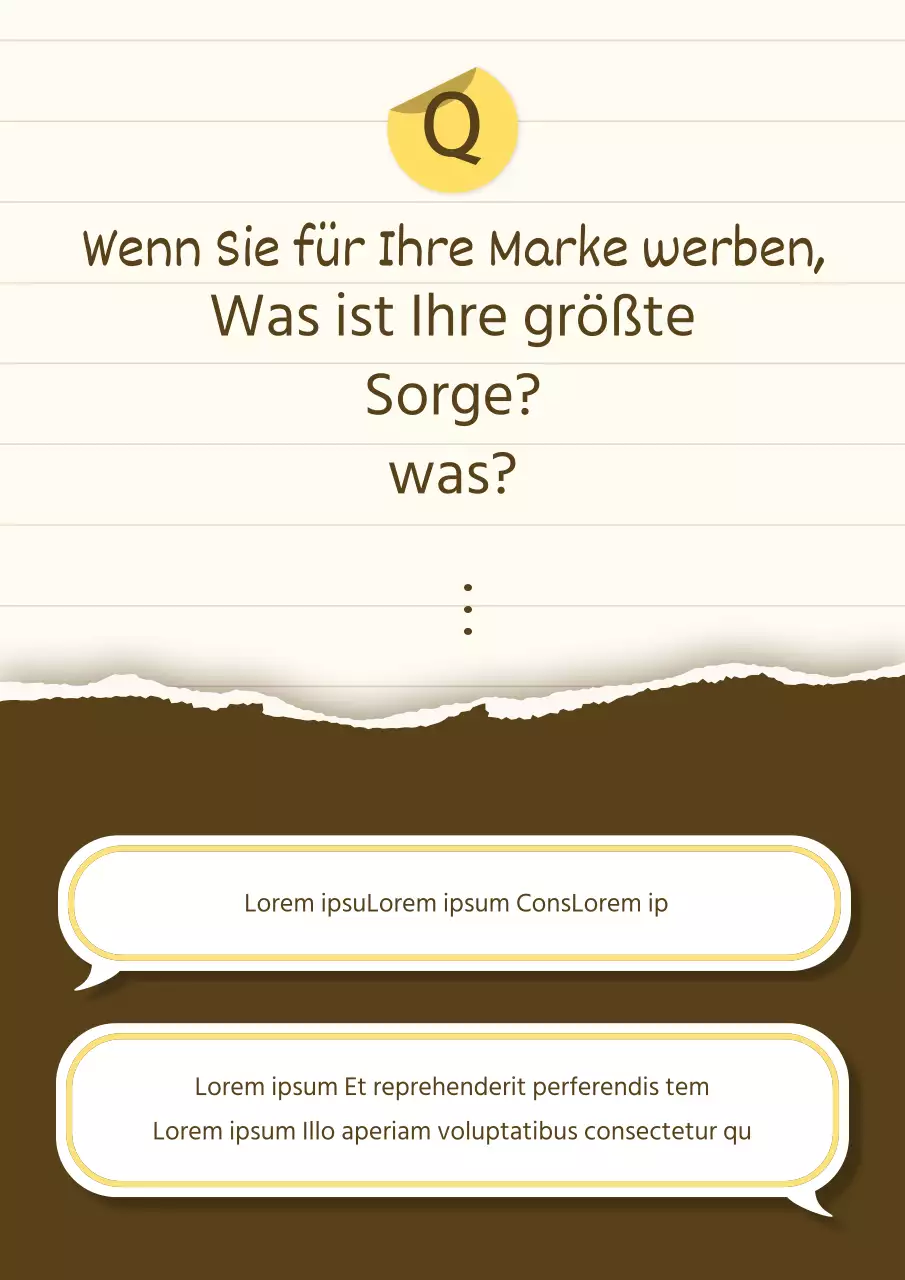 Eine einfache Storytelling-Produktpräsentation in Gelb und Beige