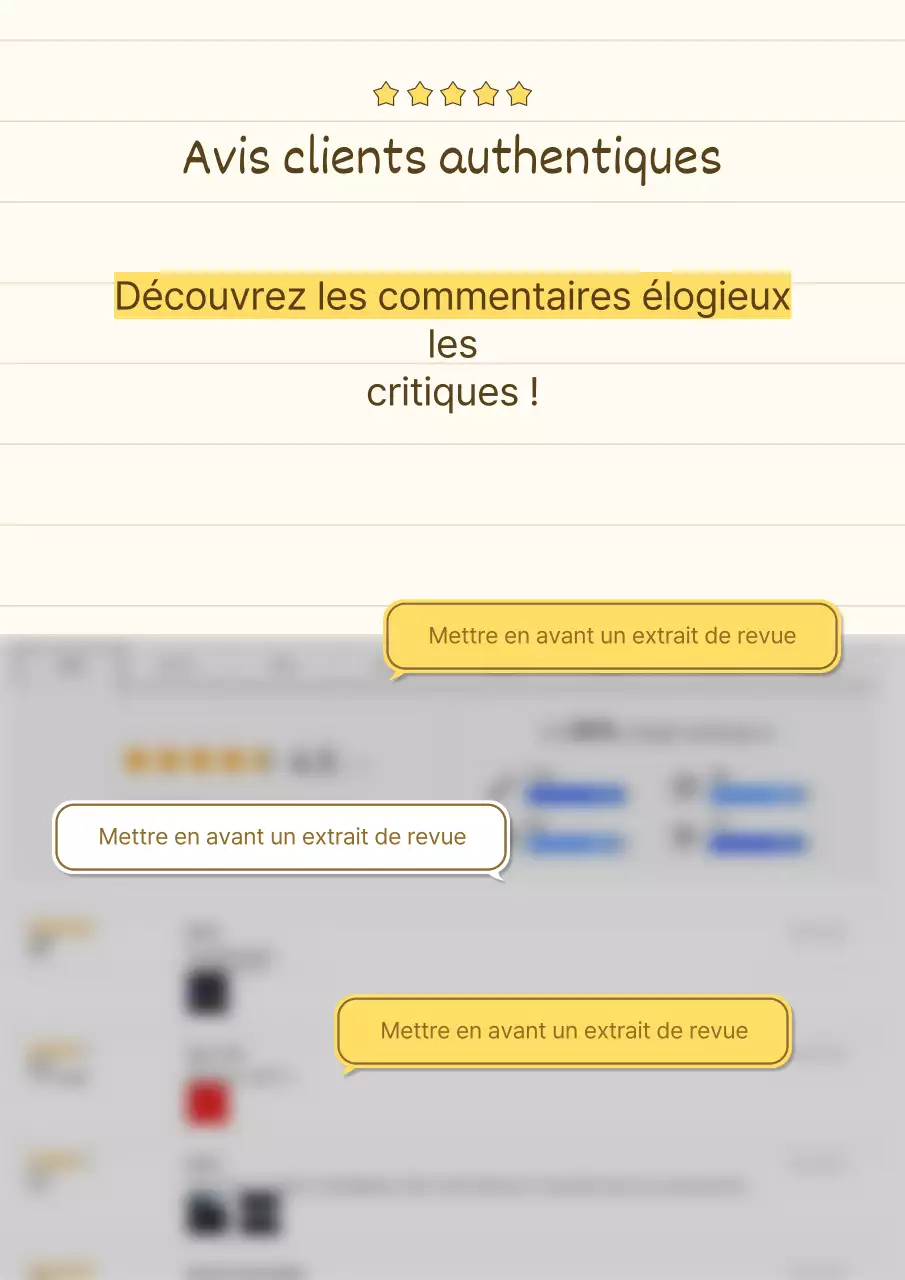 Une présentation de produit simple en jaune et beige