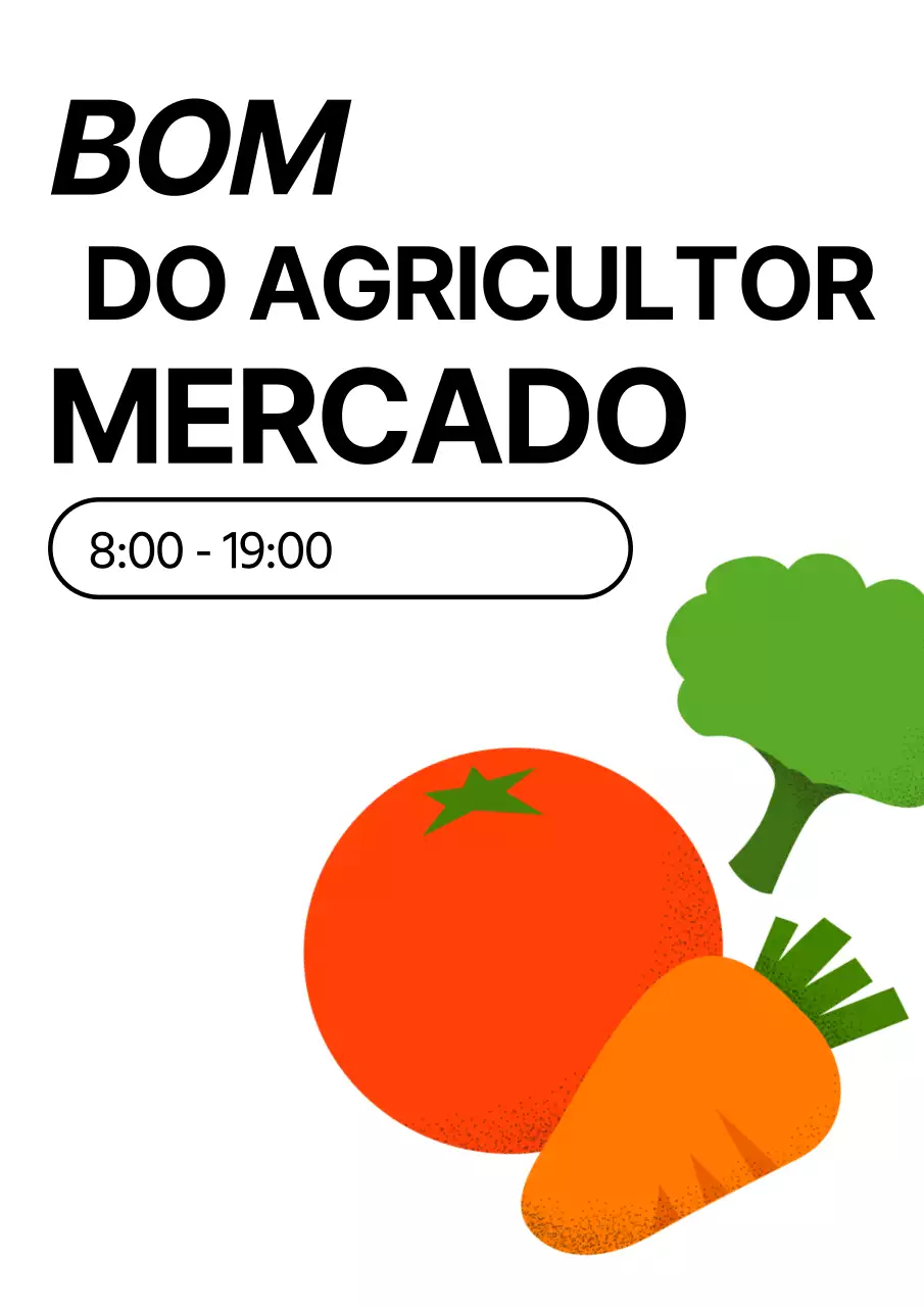 Expositor simples de números de conta de loja com ilustrações de legumes