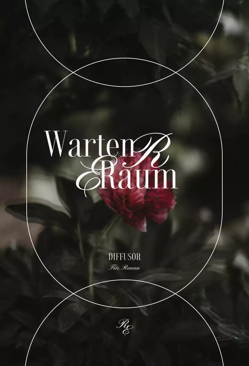 Ein luxuriöser Diffusor mit floralen Vintage-Motiven in gedeckten Farben zur Präsentation von Produkten