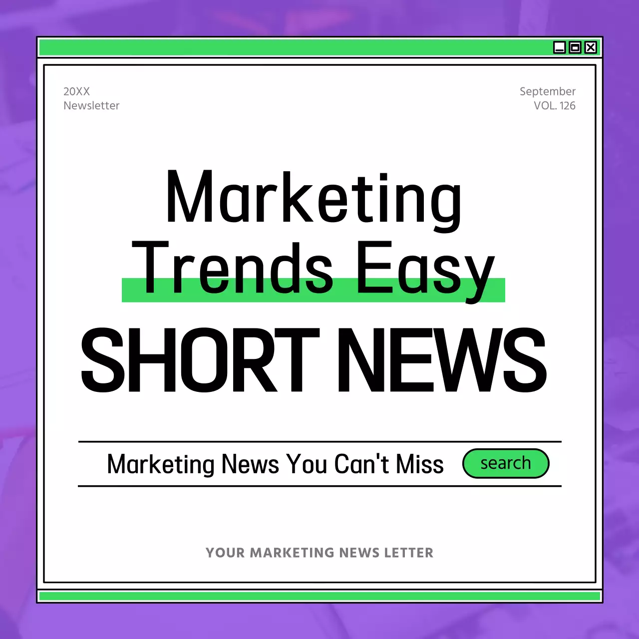 Green Modern Marketing 뉴스레터 Instagram Carousel