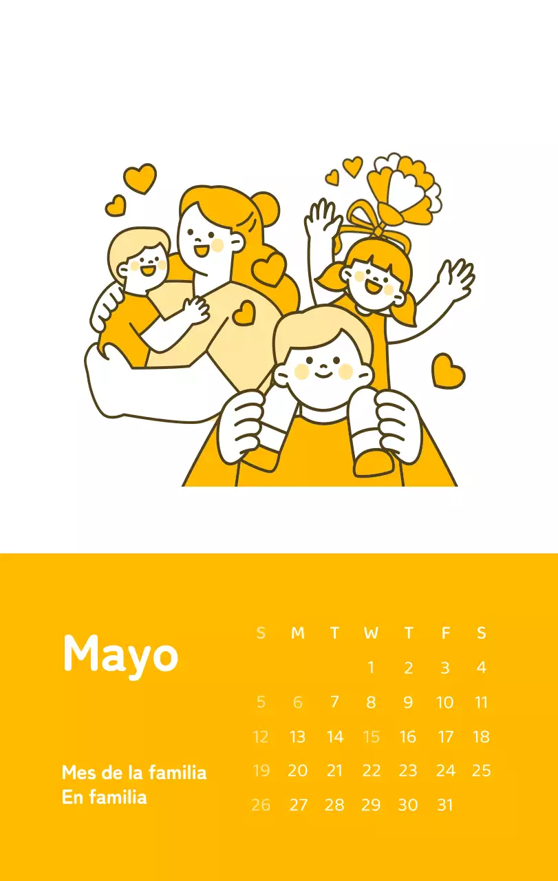 Un calendario con ilustraciones llenas de color y emoción