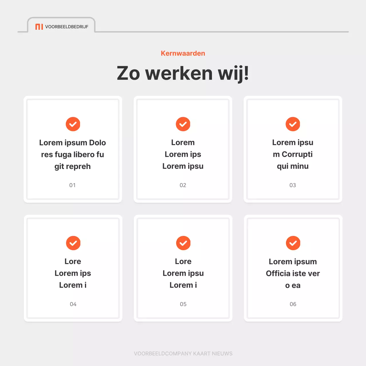 Een eenvoudige bedrijfsvacature in rood en grijs