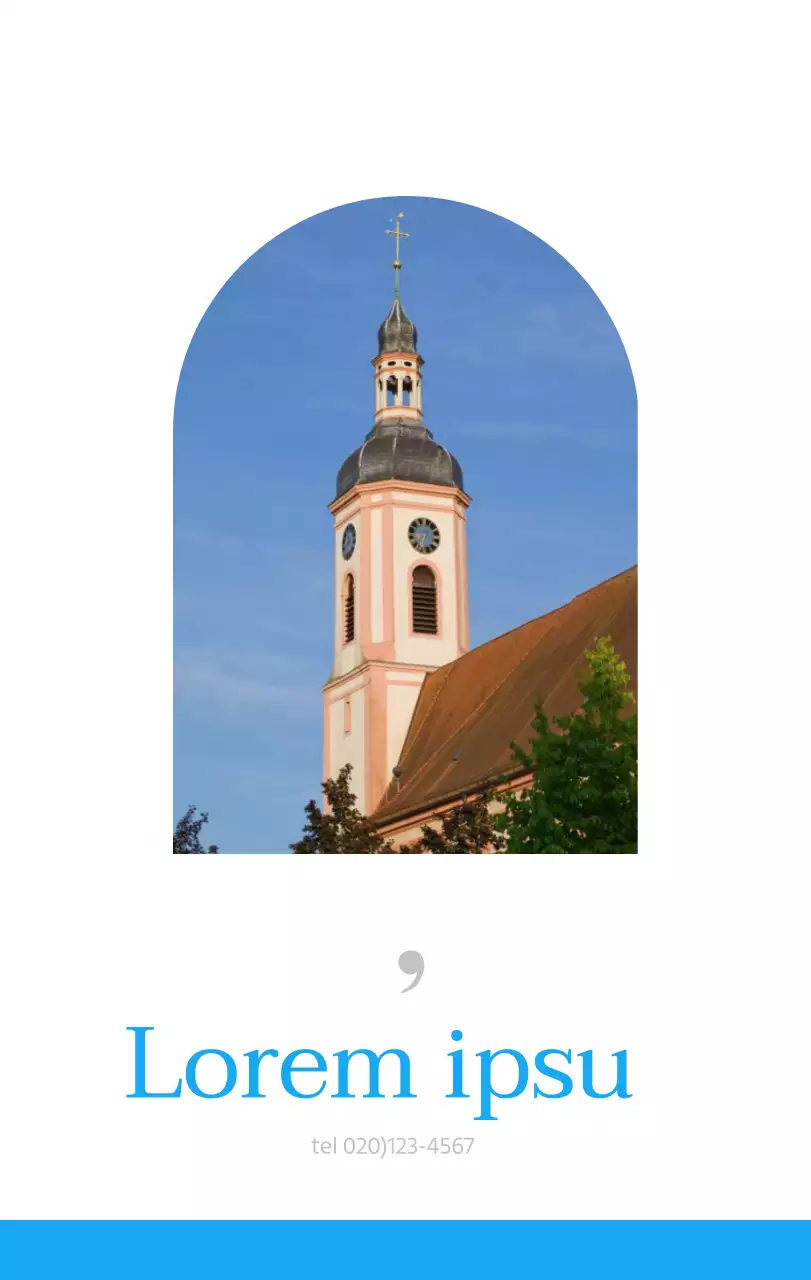 Blauw modern concept kerkkalender