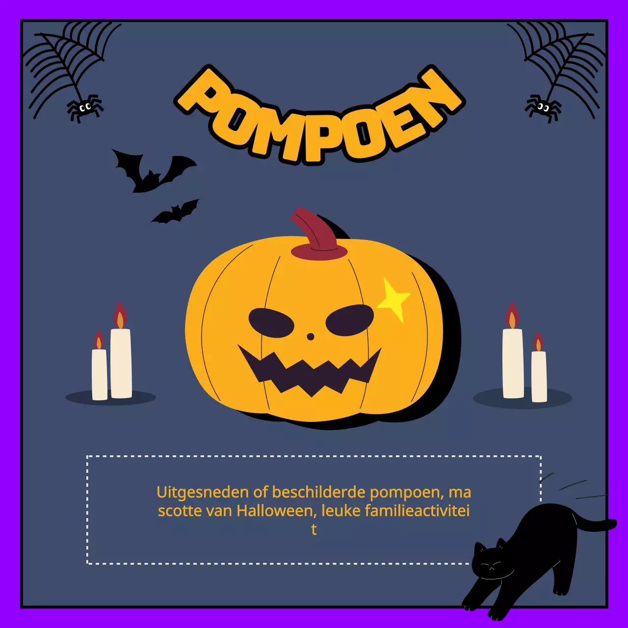 Fantastische Halloween-decoratie-ideeën in paars en oranje promoten