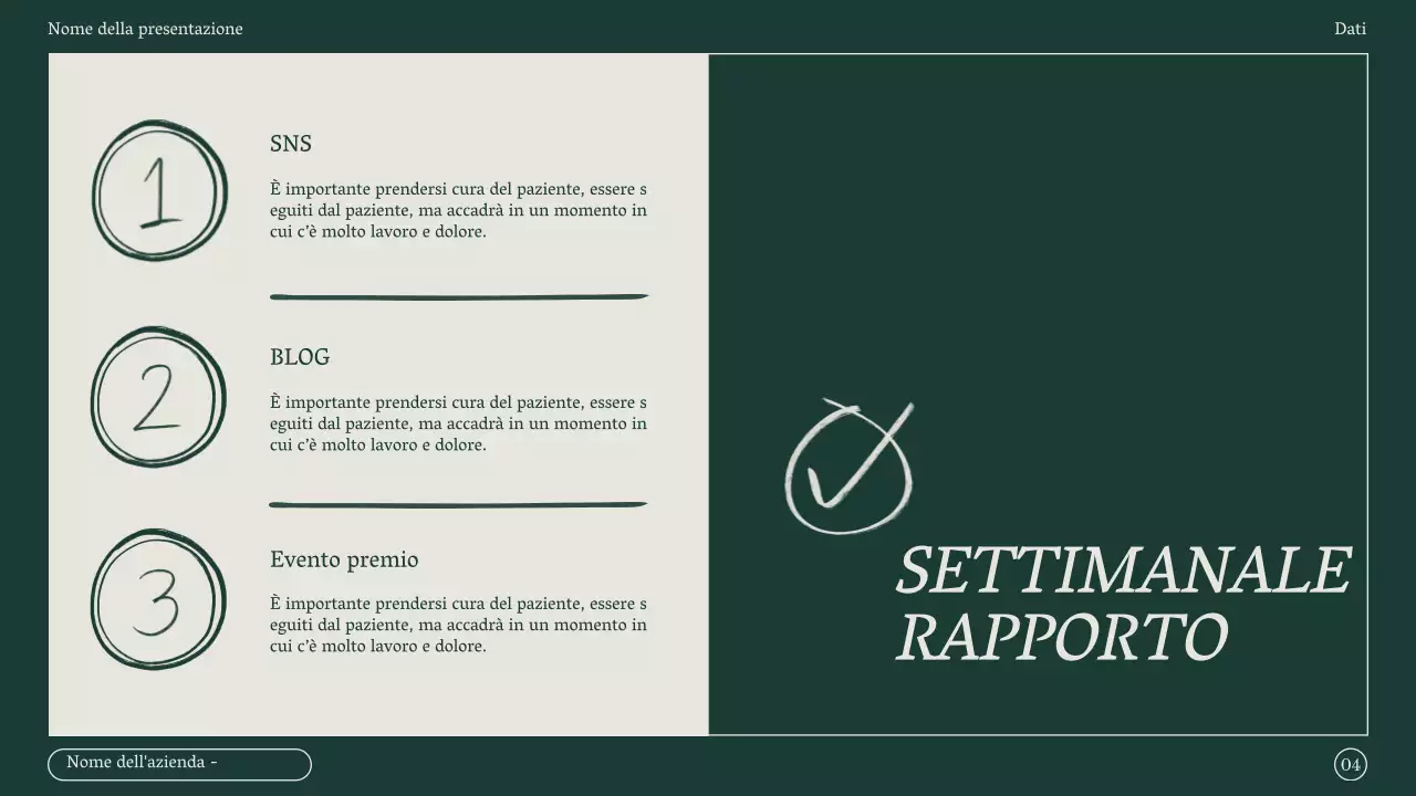 Verbale di riunione di marketing minimalista in verde e beige